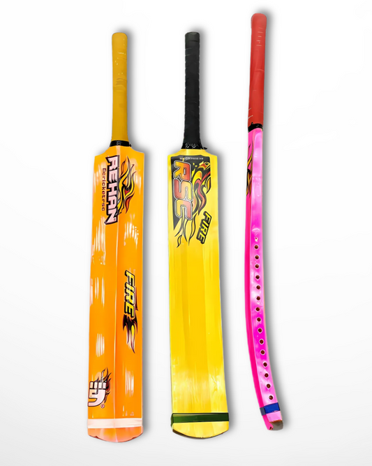 RSC Fire Edition Wooden Tape Ball Cricket Bat – Lightweight Power Bat for Big Hitters | Al Shaikh Sports